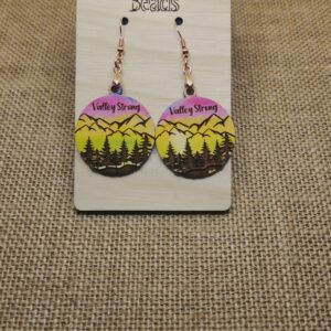 Valley Strong Sunset Wooden Earrings