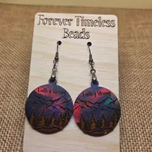 Valley Strong Twilight Lights Wooden Earrings