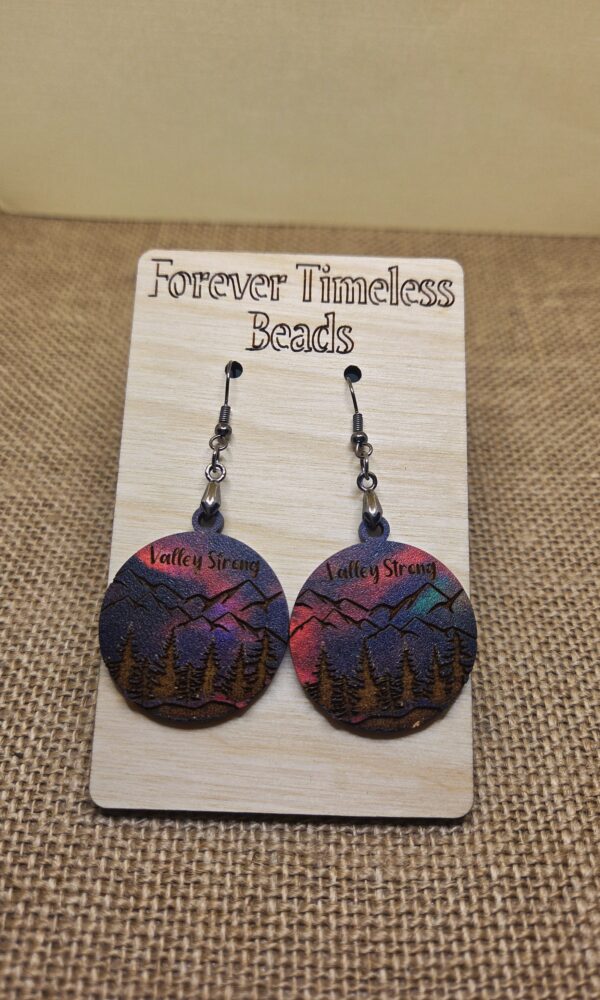 Valley Strong Twilight Lights Wooden Earrings