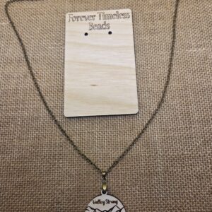 Valley Strong Plain Wood Wooden Pendant Necklace