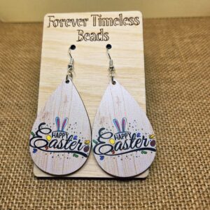 Happy Easter Teardrop Earrings