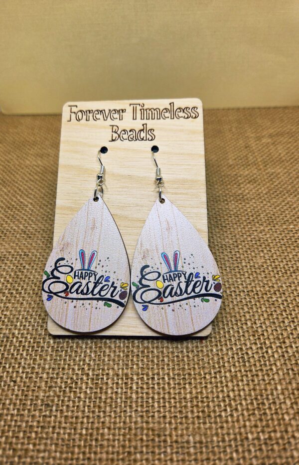 Happy Easter Teardrop Earrings