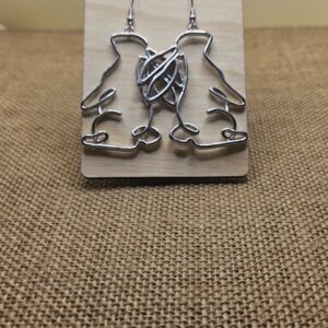 Metal Silhouettes Bunny Earrings