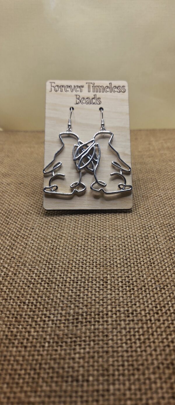 Metal Silhouettes Bunny Earrings
