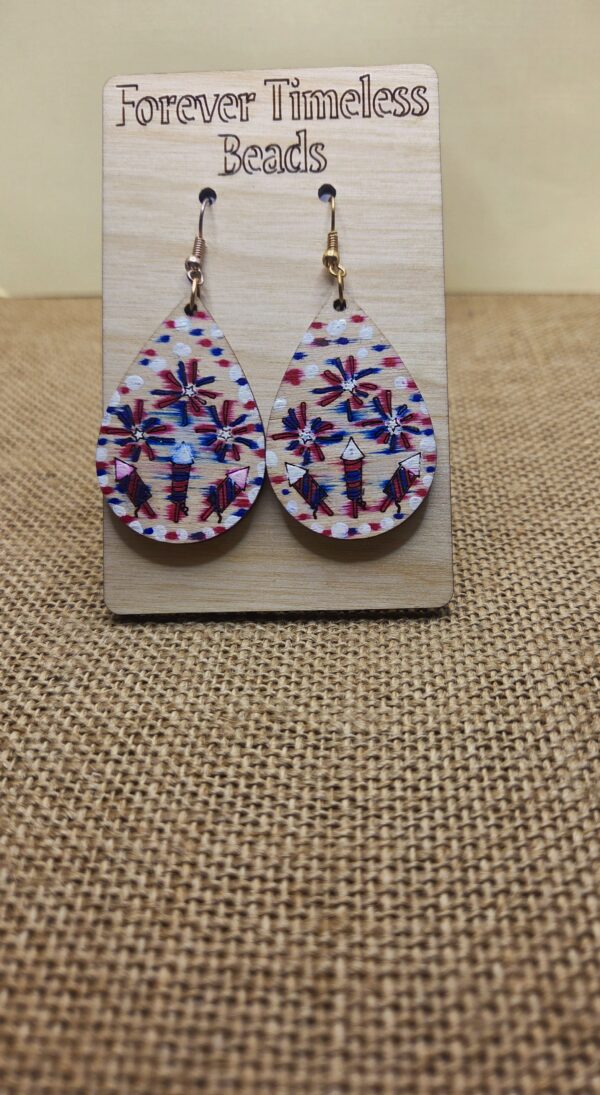 Fireworks Celebration Teardrop Earrings