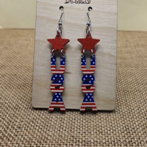 Patriotic USA Star Earrings