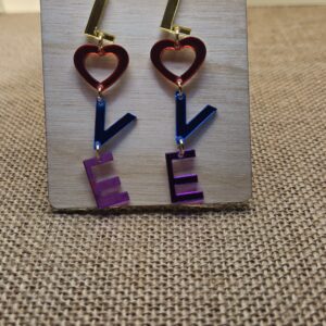 Colorful LOVE Letter Earrings