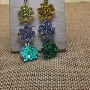Glittering Shamrock Earrings