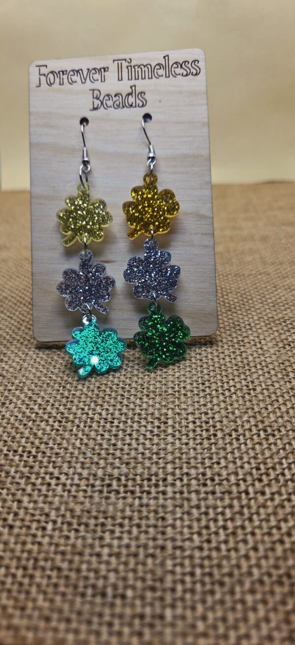 Glittering Shamrock Earrings