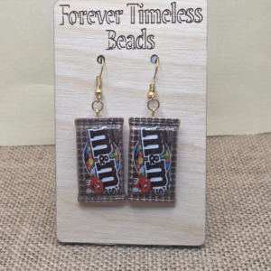 Chocolate M&M's Inspired Earrings