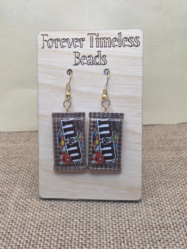 Chocolate M&M's Inspired Earrings