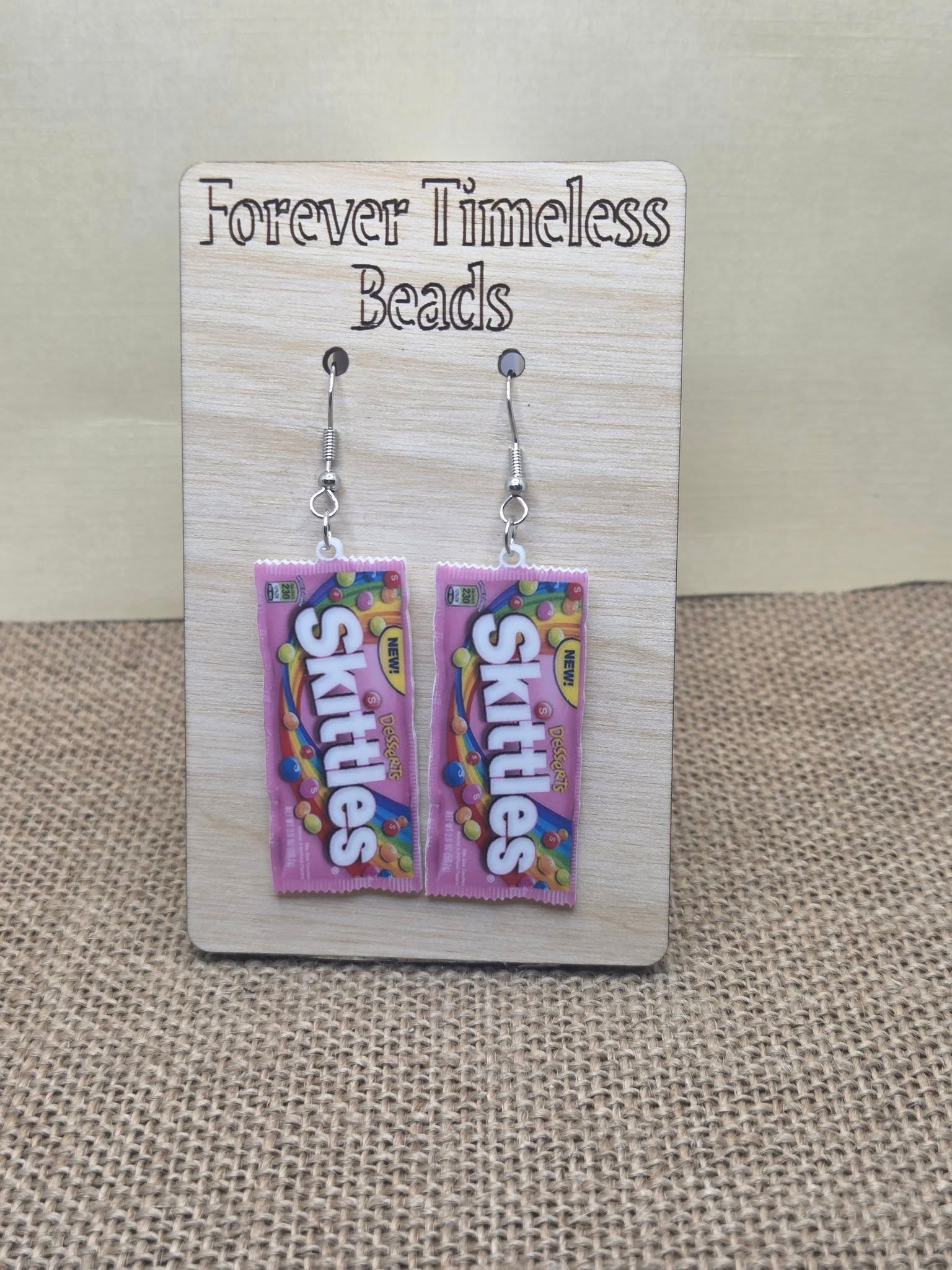 Desserts Skittles Candy Earrings