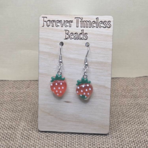 Sweet Strawberry Charm Earrings