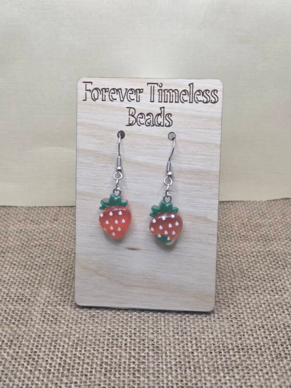 Sweet Strawberry Charm Earrings