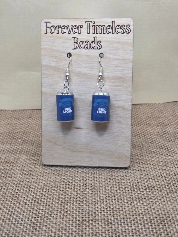 Fun Bud Light Mini Can Earrings