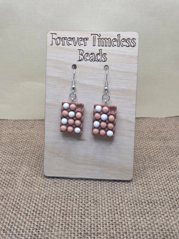 Mini Chicken Egg Carton Earrings