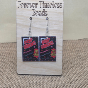Pop Rocks Strawberry Candy Earrings