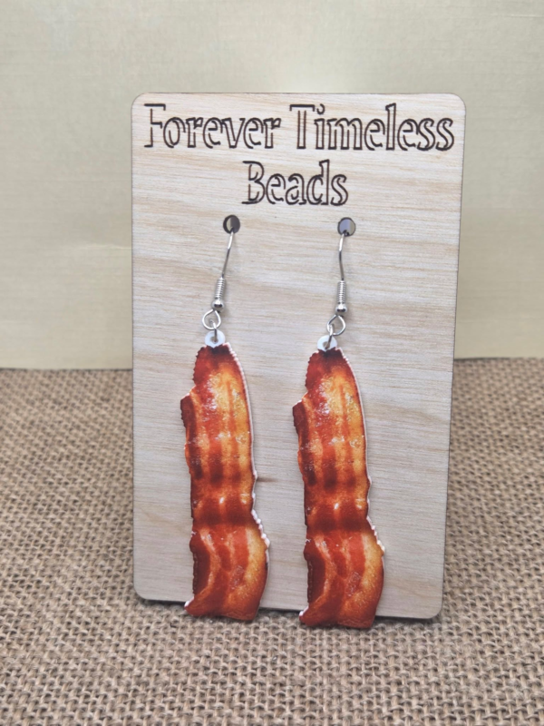 Crispy Bacon Strip Earrings