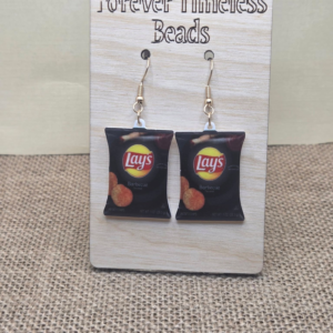 Savory Crispy Barbecue Lay’s Chip Bag Earrings