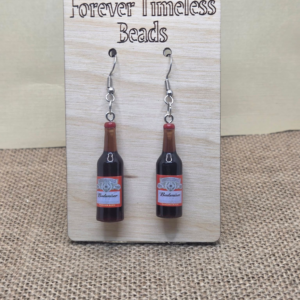 Classic Budweiser Mini Bottle Earrings