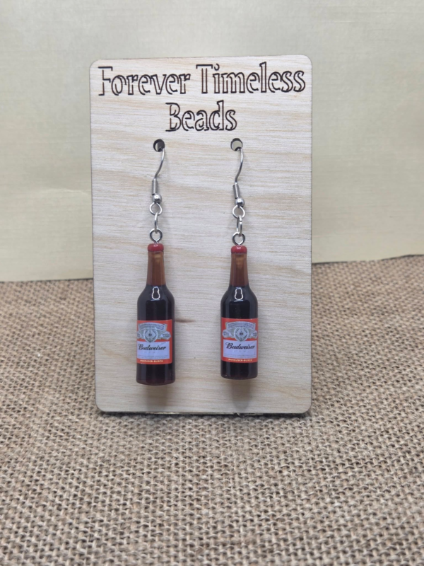 Classic Budweiser Mini Bottle Earrings